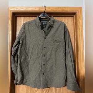Wool rich flannel button up shirt